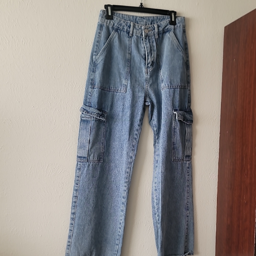 SHEIN Denim Cargo Pants New But No Tag